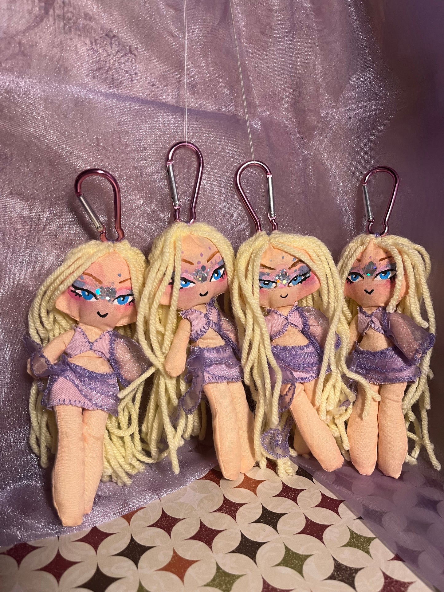 4 of the Lavender Sunrise dolls
